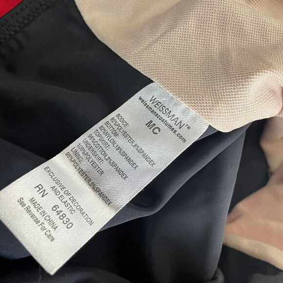 weissman dance costume red sequin black tutu MC - Picture 5 of 7